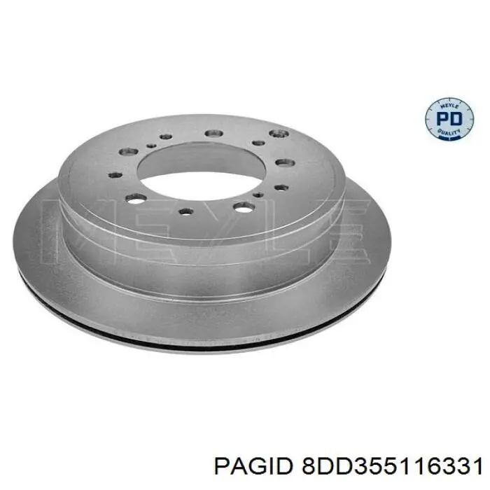 Задний тормозной диск HELLA-PAGID 8DD355116331 цена, от 76.89 USD