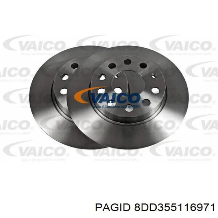 Тормозные диски 8DD355116971 HELLA-PAGID