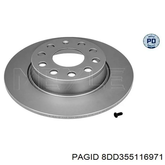 8DD355116971 HELLA-PAGID Дисковый тормоз