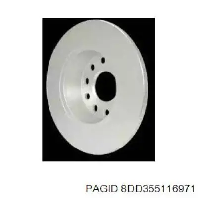 Купить 8DD355116971 HELLA-PAGID Диск тормозной задний