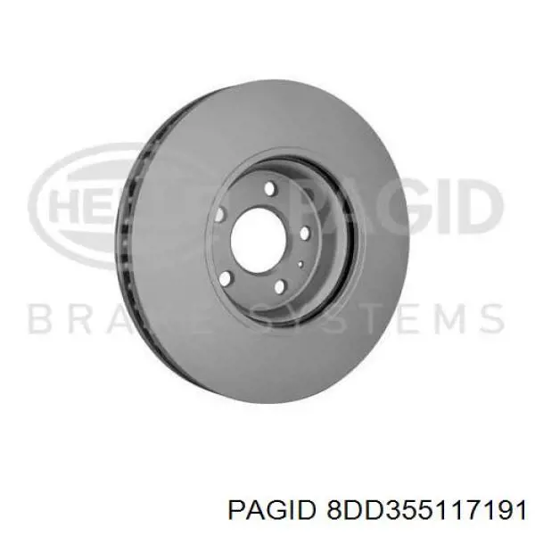8DD355117191 HELLA-PAGID Диск тормозной передний