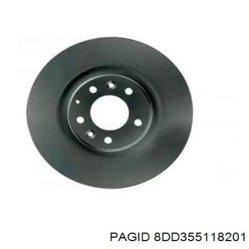 Передний тормозной диск HELLA-PAGID 8DD355118201