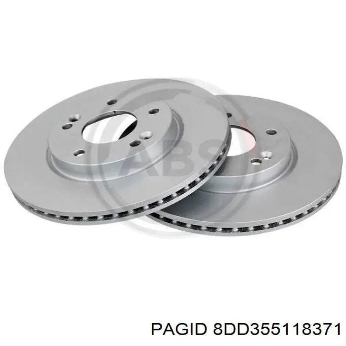 Тормоз дисковый передний HELLA-PAGID 8DD355118371 цена, от 37.24 USD