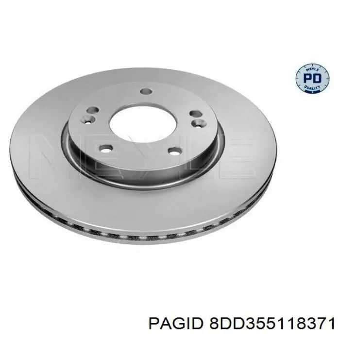 8DD355118371 HELLA-PAGID Диск тормозной передний