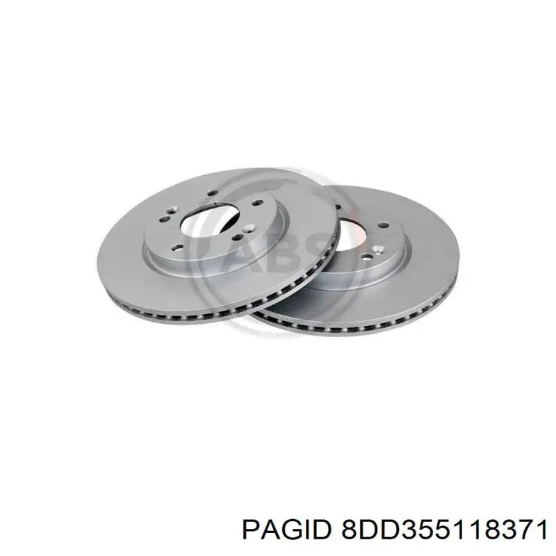 8DD355118371 HELLA-PAGID Диск тормозной передний