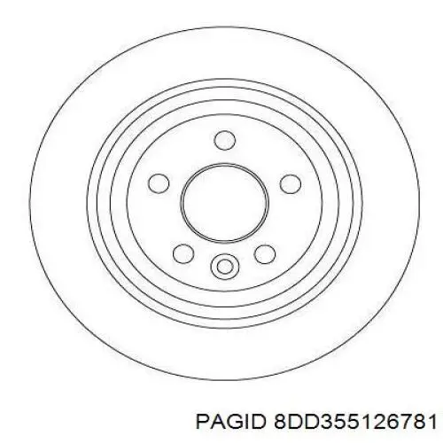 8DD355126781 HELLA-PAGID Дисковый тормоз