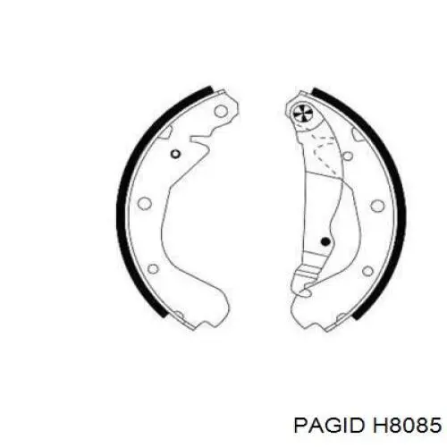Колодки тормозные задние барабанные PAGID H8085