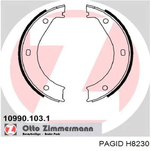 Колодки ручника H8230 HELLA-PAGID