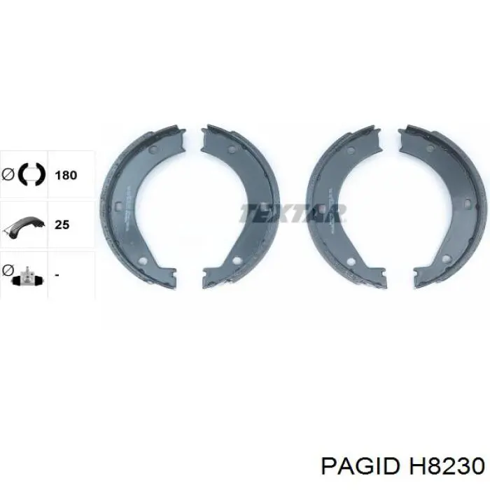 Тормозные колодки стояночного тормоза HELLA-PAGID H8230 цена, от 14.62 USD