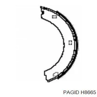 Задние барабанные колодки H8665 HELLA-PAGID