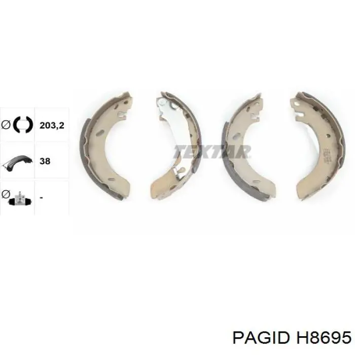 Тормоза рабочие задние ножные и тормозные барабаны HELLA-PAGID H8695 цена, от 16.14 USD