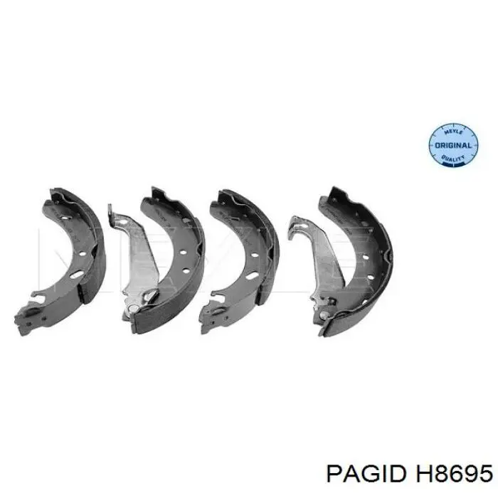 Купить H8695 HELLA-PAGID Задние барабанные тормозные колодки