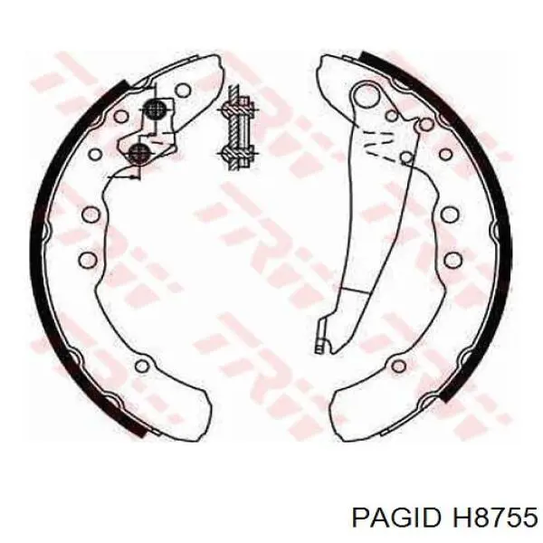 Задние барабанные колодки H8755 HELLA-PAGID