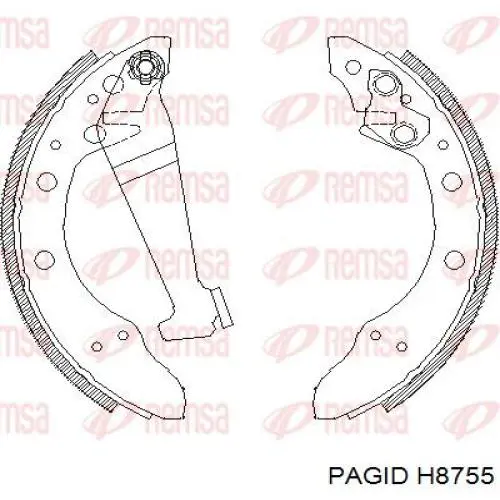 Тормоза рабочие задние ножные и тормозные барабаны HELLA-PAGID H8755 цена, от 18.81 USD