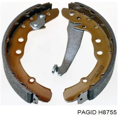 Купить H8755 HELLA-PAGID Задние барабанные тормозные колодки