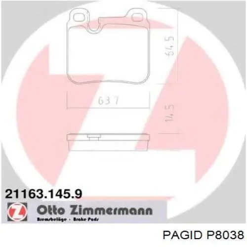 P8038 HELLA-PAGID Датчик износа тормозных колодок