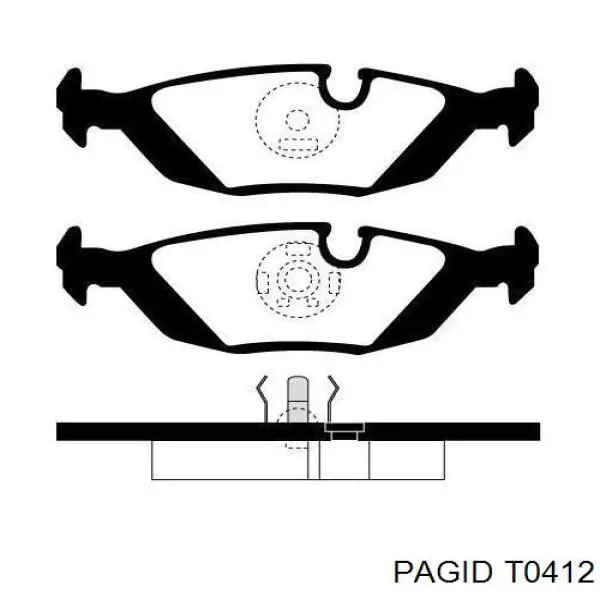 Купить T0412 HELLA-PAGID Колодки тормозные задние, дисковые