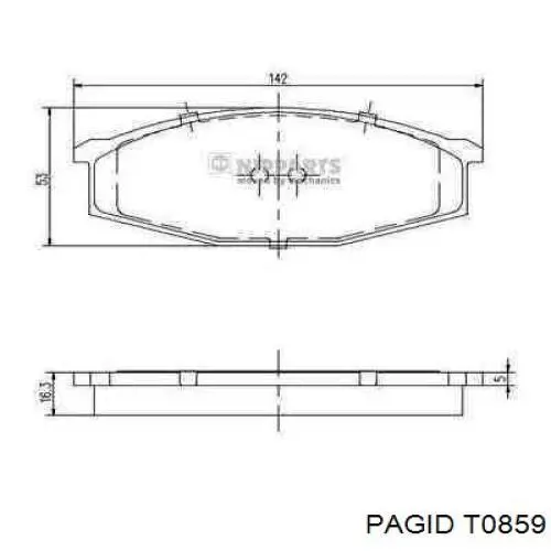 T0859 HELLA-PAGID Колодки передние