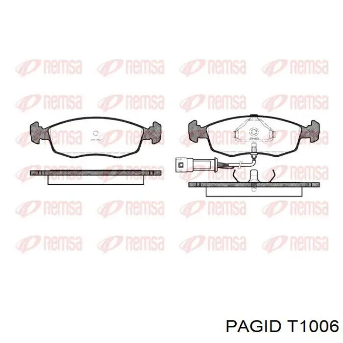 Колодки тормозные передние дисковые PAGID T1006