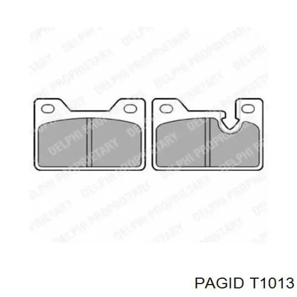 Задние тормозные колодки T1013 HELLA-PAGID