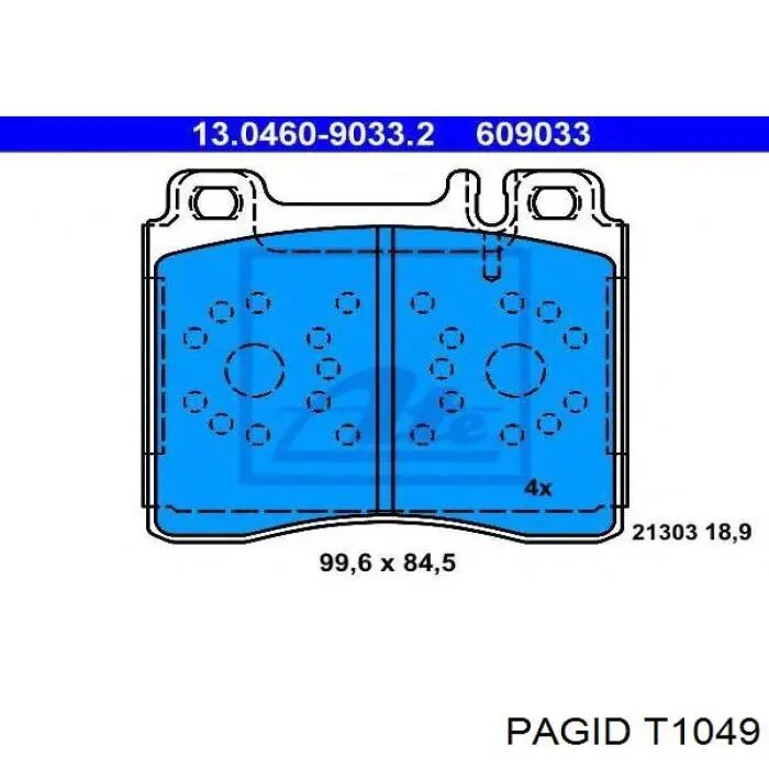 T1049 HELLA-PAGID колодки тормозные передние дисковые