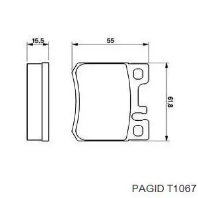Задние дисковые колодки HELLA-PAGID T1067