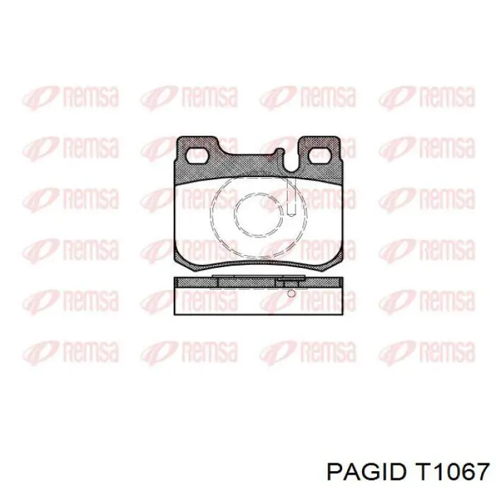Купить T1067 HELLA-PAGID Колодки тормозные задние, дисковые