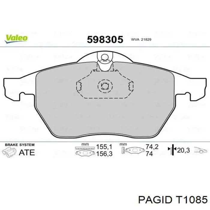 Колодки HELLA-PAGID T1085 цена, от 22.58 USD