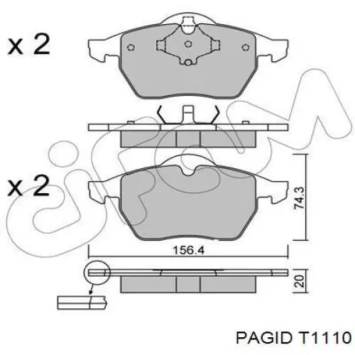 Колодки HELLA-PAGID T1110 цена, от 24.07 USD