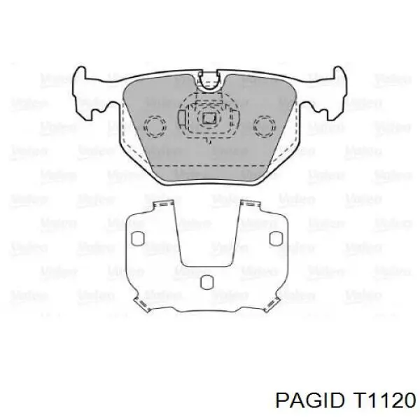 Колодки дисковые  HELLA-PAGID T1120 цена, от 24.01 USD
