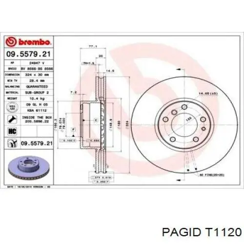 Купить T1120 HELLA-PAGID Колодки тормозные задние, дисковые