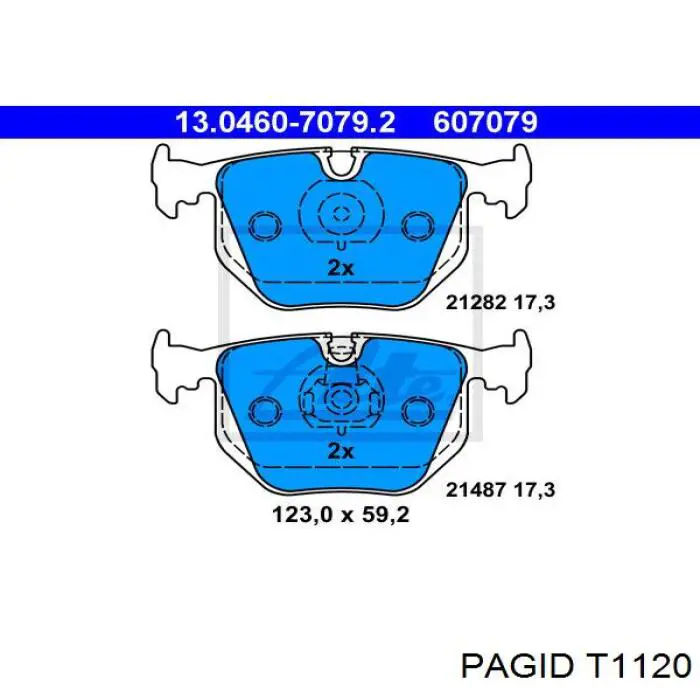 Купить T1120 HELLA-PAGID Колодки тормозные задние, дисковые