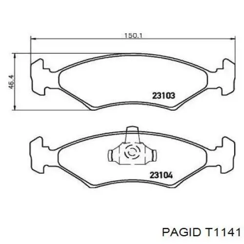 Колодки HELLA-PAGID T1141 цена, от 11.27 USD