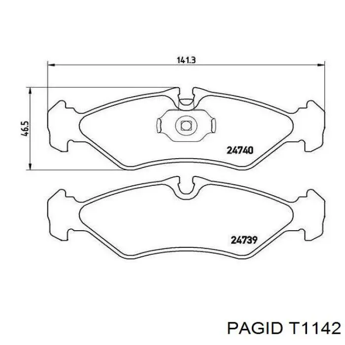Купить T1142 HELLA-PAGID Колодки тормозные задние, дисковые