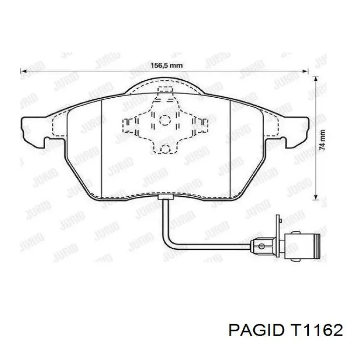 Передние тормозные колодки T1162 HELLA-PAGID