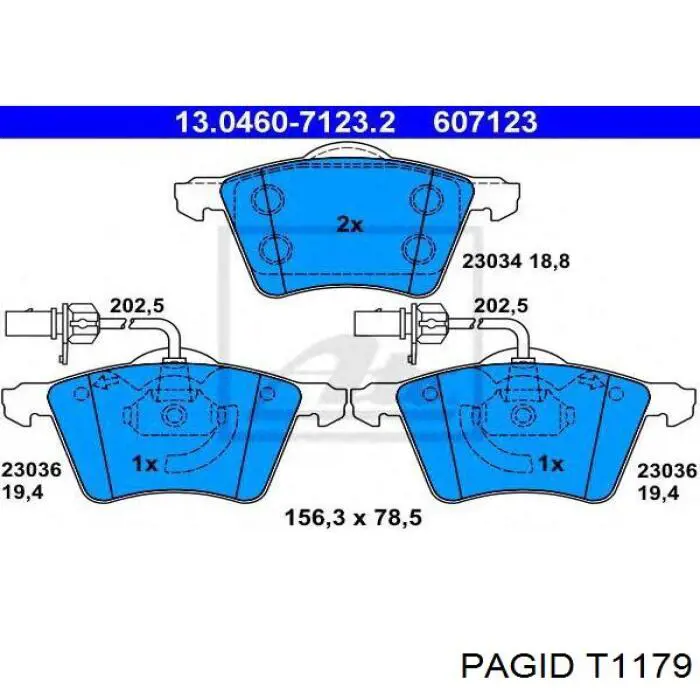 T1179 HELLA-PAGID колодки тормозные передние дисковые