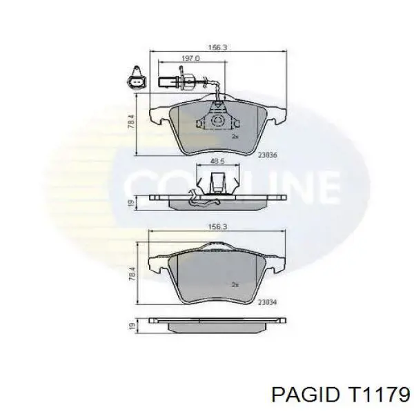 Купить T1179 HELLA-PAGID Колодки тормозные