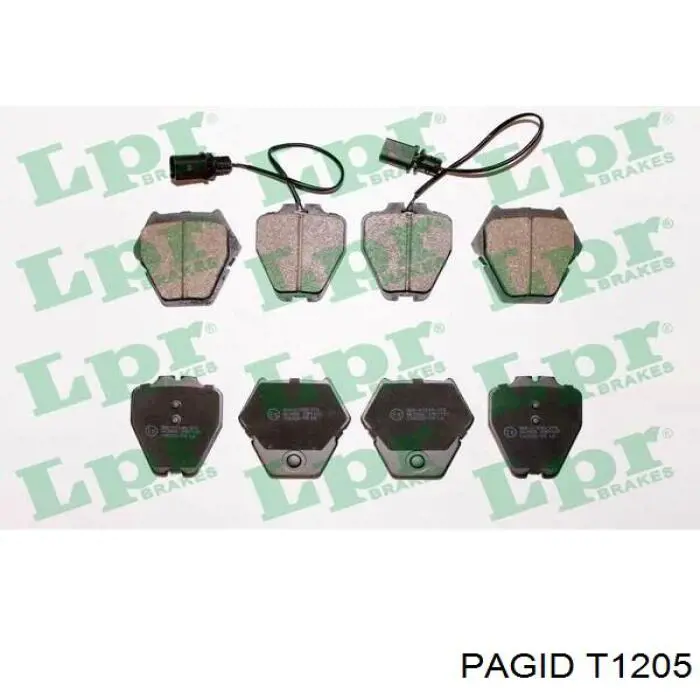 Передние тормозные колодки T1205 HELLA-PAGID
