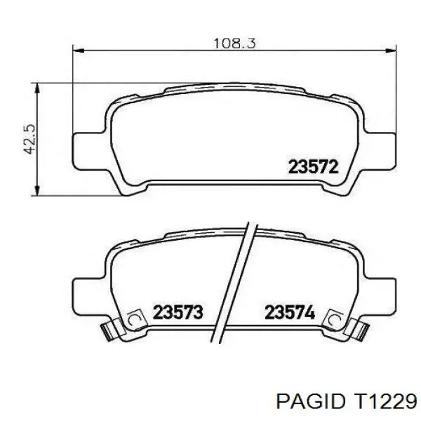 T1229 HELLA-PAGID Колодки передние