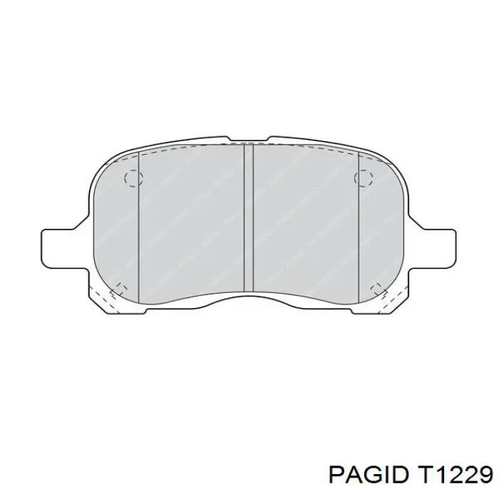 Передние тормозные колодки T1229 HELLA-PAGID