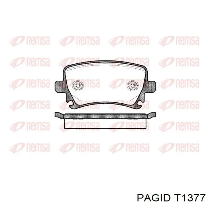 Купить T1377 HELLA-PAGID Колодки тормозные задние, дисковые