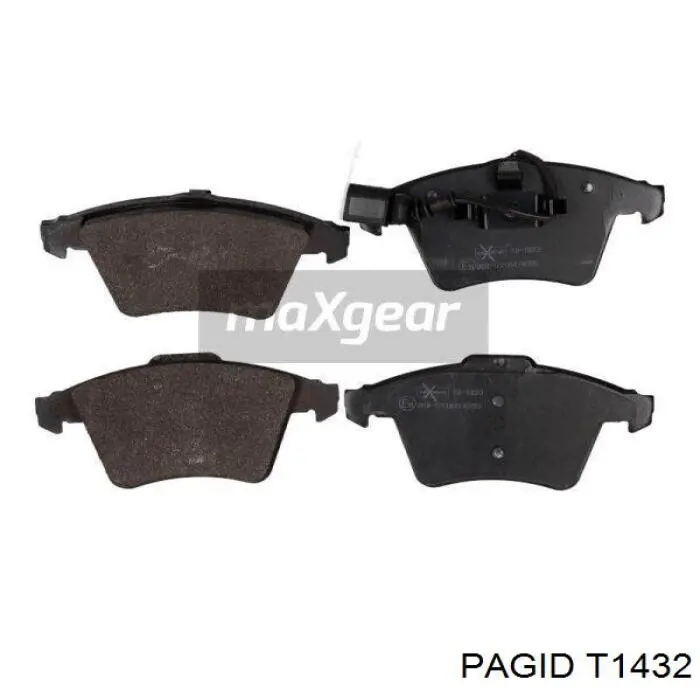 Передние тормозные колодки T1432 HELLA-PAGID