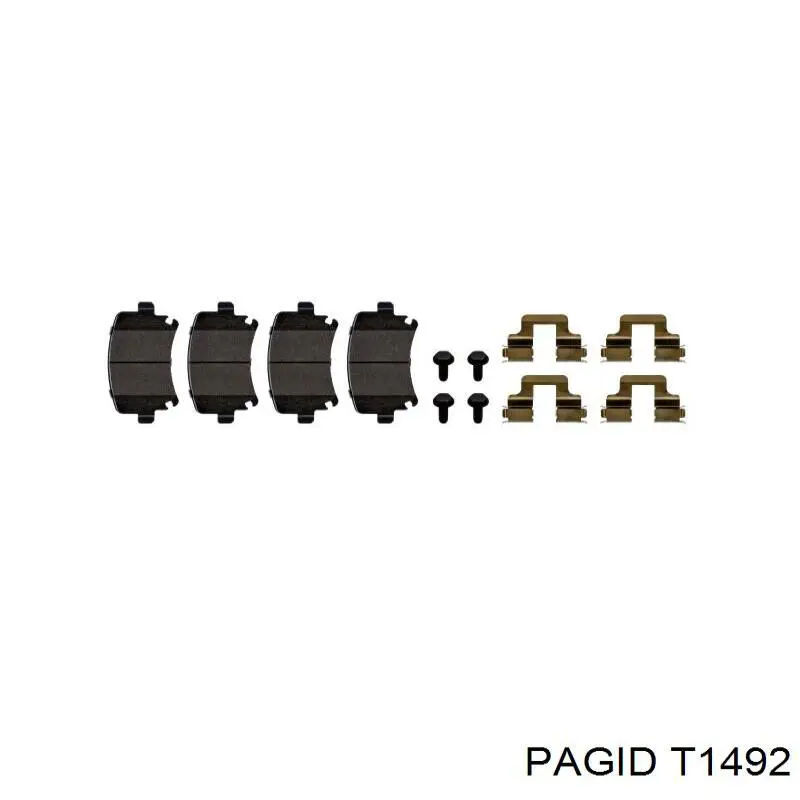 Колодки тормозные задние дисковые HELLA-PAGID T1492