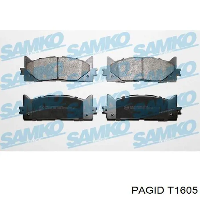 Передние тормозные колодки T1605 HELLA-PAGID
