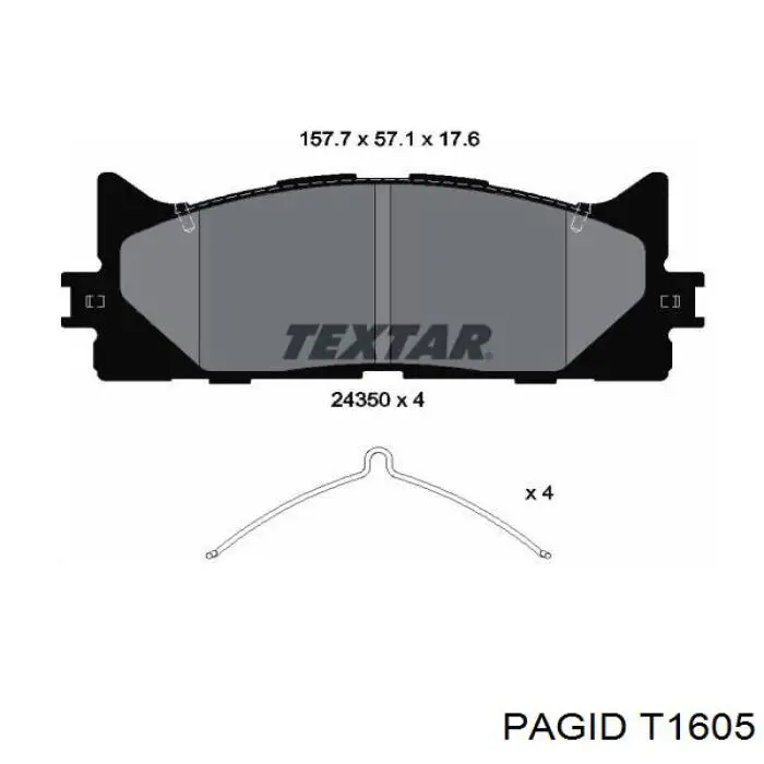Колодки HELLA-PAGID T1605 цена, от 28.72 USD