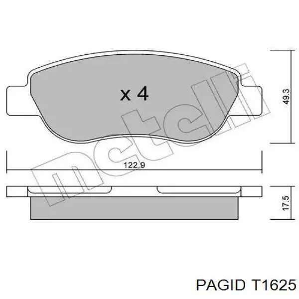 Колодки HELLA-PAGID T1625 цена, от 20.73 USD