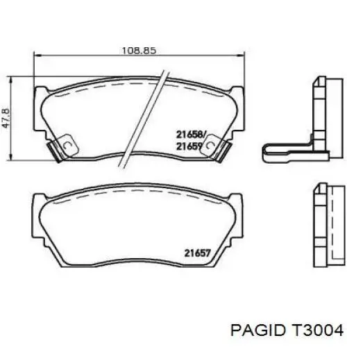 T3004 HELLA-PAGID передние тормозные колодки