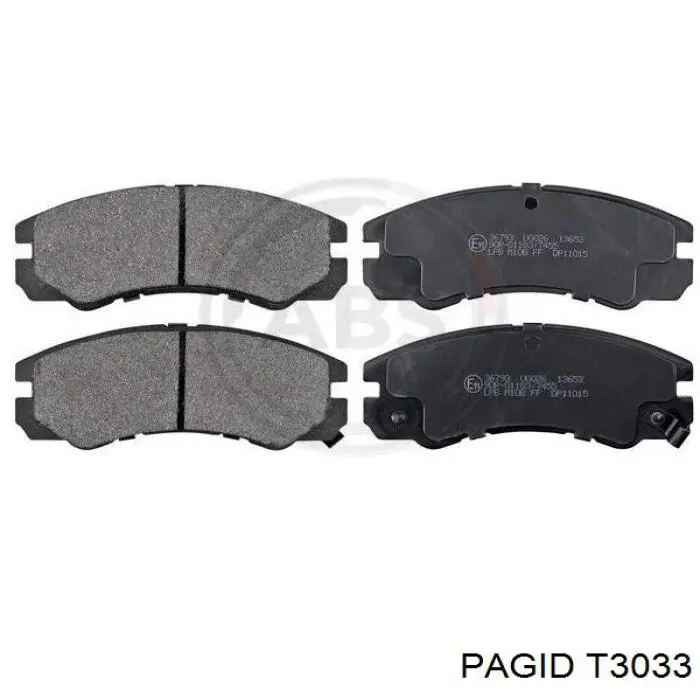 Передние тормозные колодки T3033 HELLA-PAGID