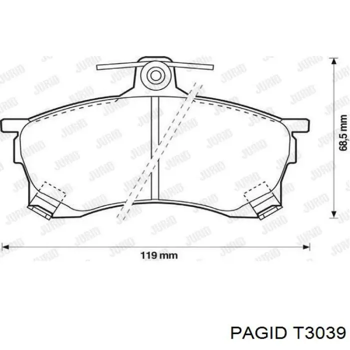 Тормозные колодки HELLA-PAGID T3039