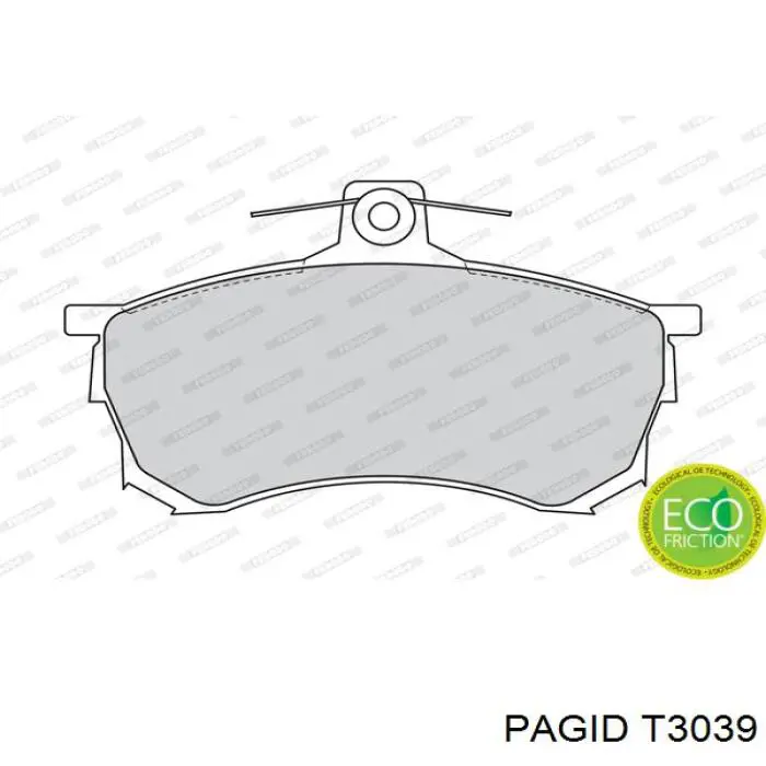 T3039 HELLA-PAGID Колодки передние